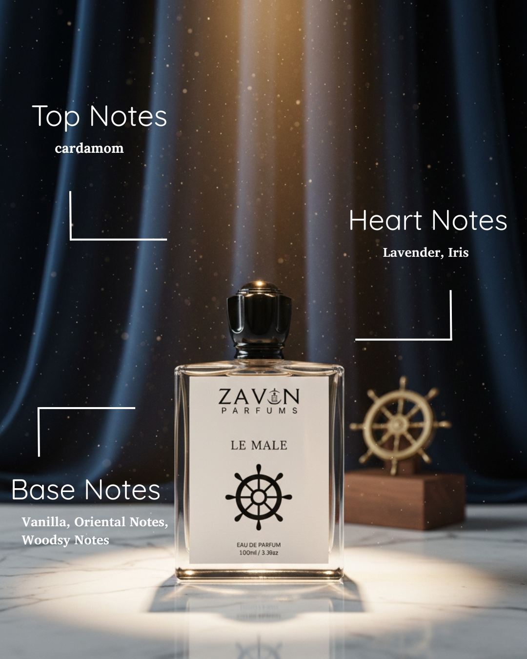 Le Male Perfume for Men | Fresh Aromatic & Vanilla Fragrance | Long Lasting Eau de Parfum | 100ml - Image 2