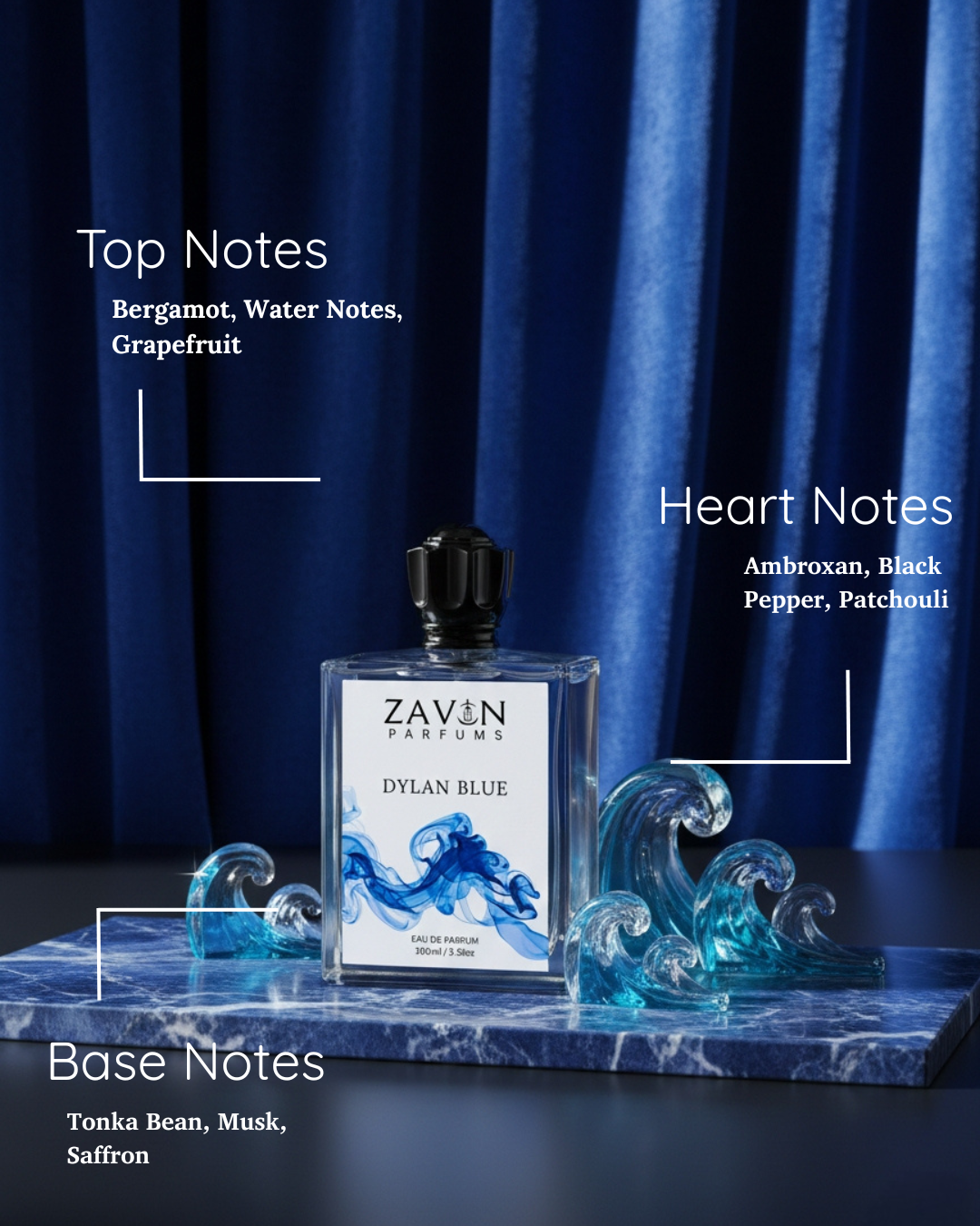 Dylan Blue Perfume for Men | Fresh Aquatic & Woody Fragrance | Long Lasting Eau de Parfum | 100ml - Image 2