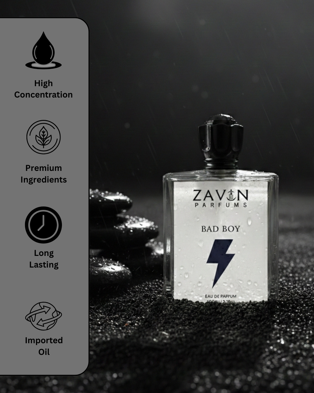 Bad Boy Perfume for Men | Bold Woody & Spicy Fragrance | Long Lasting Eau de Parfum | 100ml - Image 3