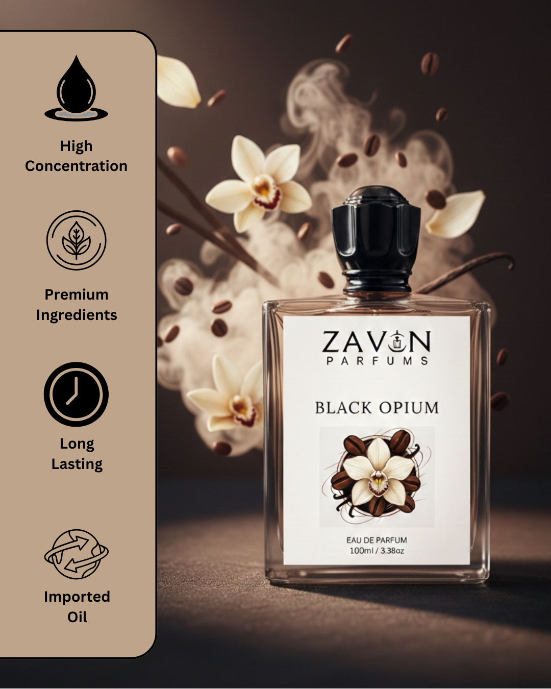 Black Opium Perfume for Women | Sweet Floral & Vanilla Fragrance | Long Lasting Eau de Parfum | 100ml - Image 3